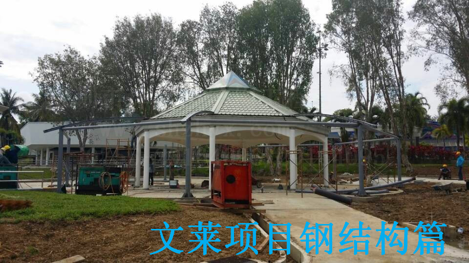 文萊項目鋼結(jié)構(gòu)安裝接近尾聲啦！