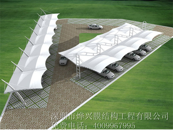 夏天汽車如何避暑防曬？膜結(jié)構(gòu)車棚好選擇！