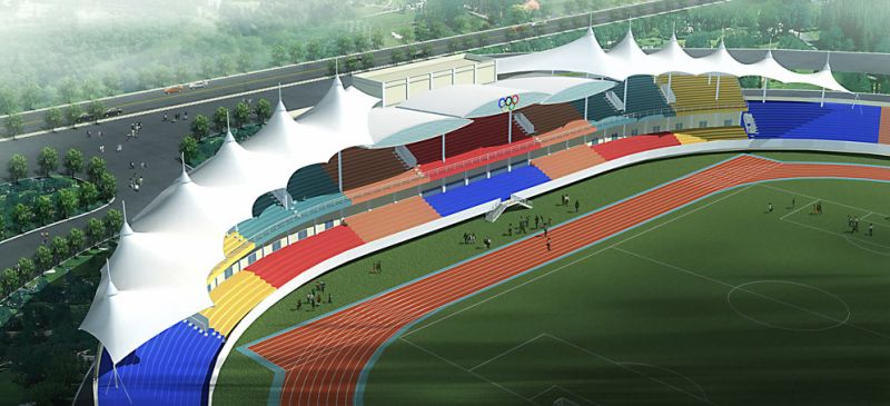 燁興河間第一中學(xué)體育看臺膜結(jié)構(gòu)（投標(biāo)工程）中標(biāo)施工準(zhǔn)備中